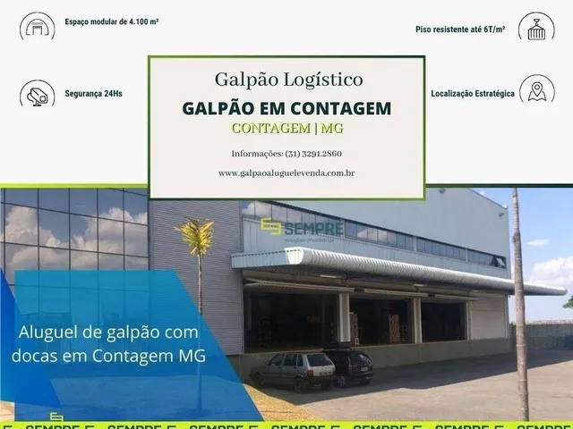 Imagem: Aluguel de Galpão com Docas em Contagem
