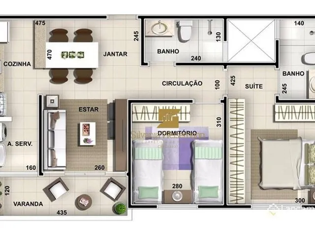 Imagem 13: Apartamento À Venda no Condomínio Jardim Olivia com 2 Quartos Sendo 01 Suíte Localizado