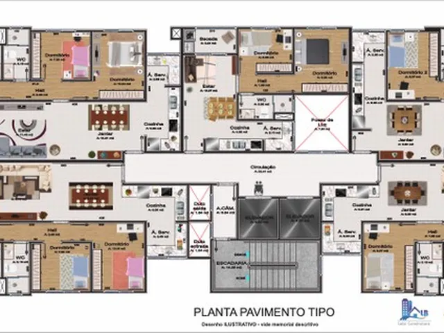 Imagem 12: Apartamentos Final 1 na Planta *Preco Fechado* Edifício Unique em Apucarana