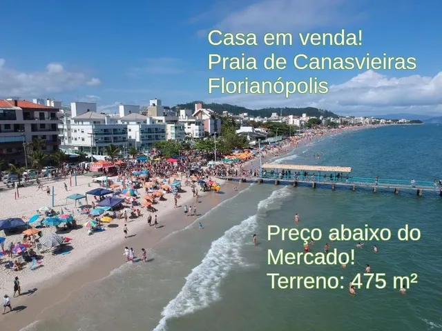Imagem: Praia de Canasvieiras, casa com escritura