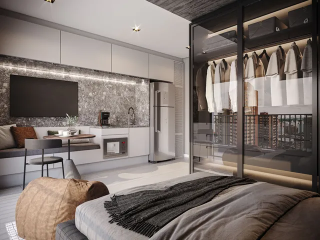 Imagem 5: Studio à venda em Curitiba, Água Verde, com 1 quarto, 34,25m²