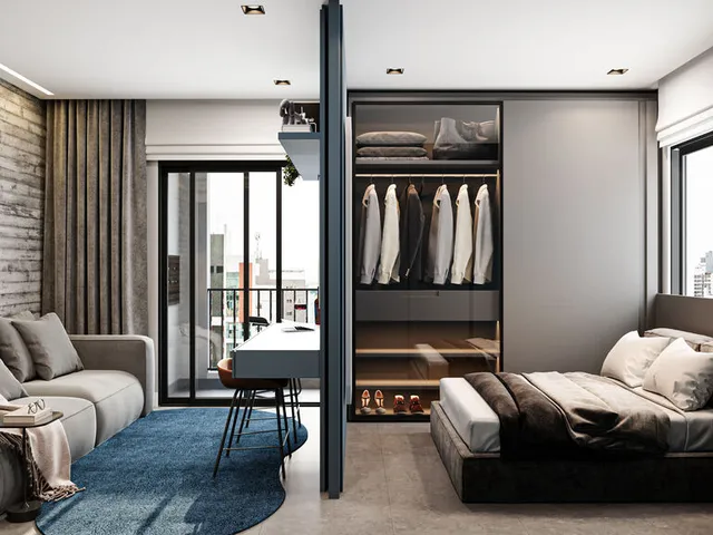 Imagem 8: Studio à venda em Curitiba, Água Verde, com 1 quarto, 34,25m²