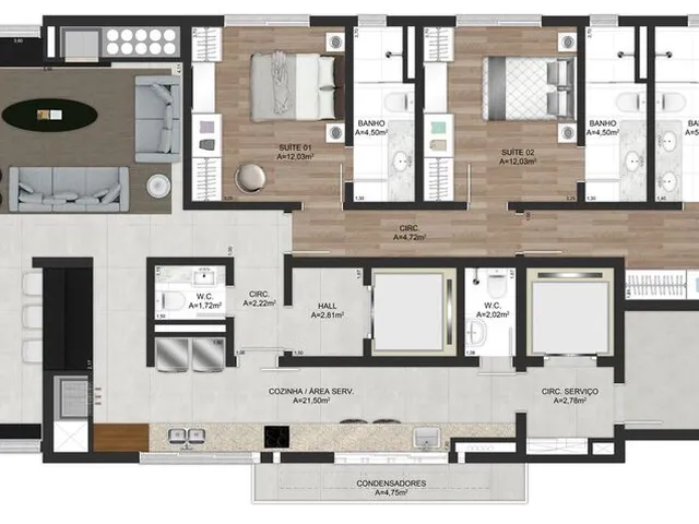 Imagem 5: Montblanc Apartamento com 3 dormitórios