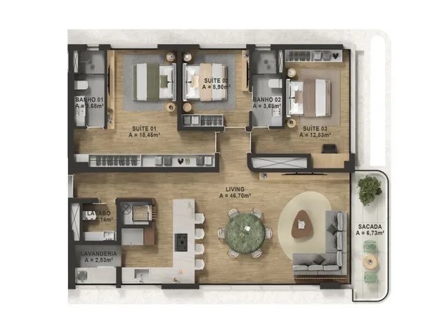 Imagem 5: Malmo - Malmo Apartamento com 3 dormitórios
