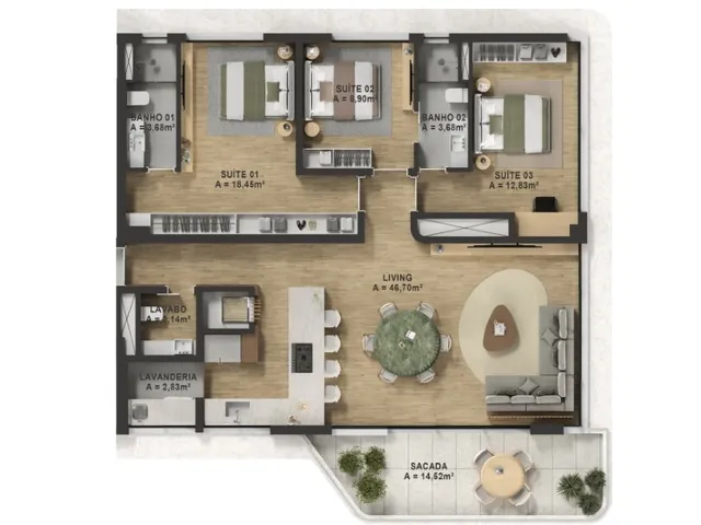 Imagem 6: Malmo - Malmo Apartamento com 3 dormitórios