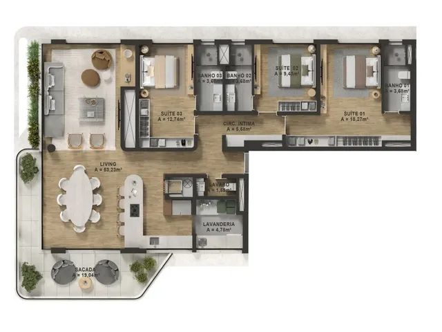 Imagem 7: Malmo - Malmo Apartamento com 3 dormitórios