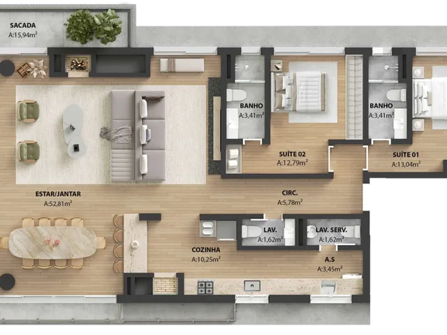 Imagem 6: Matiz Moinhos Apartamento com 2 dormitórios