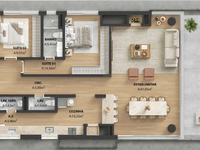 Imagem 8: Matiz Moinhos Apartamento com 2 dormitórios