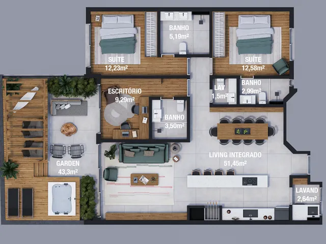 Imagem 2: Haute Apartamento com 3 dormitórios