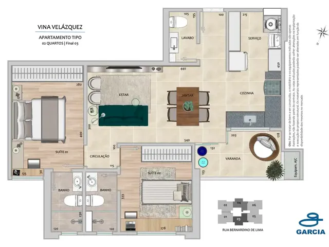 Imagem 3: Apartamento 3 quartos com 2 vagas no Gutierrez, Belo Horizonte, 85 m2. Um apartamento
