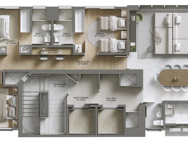 Imagem 3: Mares do Sul Apartamento com 4 dormitórios