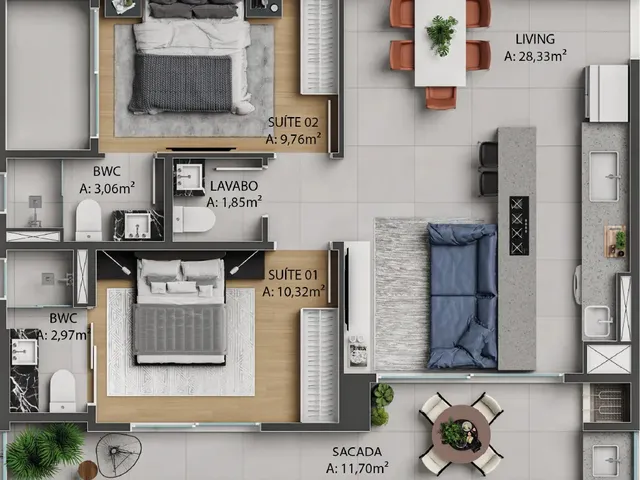 Imagem 6: Brava Park Apartamento com 2 dormitórios