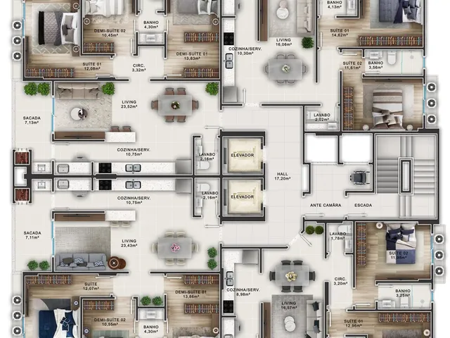 Imagem 3: Bruxelas Apartamento com 3 dormitórios