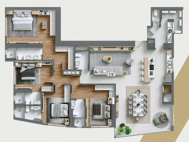 Imagem 6: Ápice Towers Apartamento com 4 dormitórios