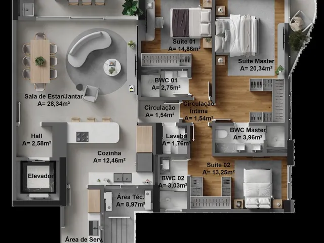 Imagem 5: Skyline Apartamento com 3 dormitórios