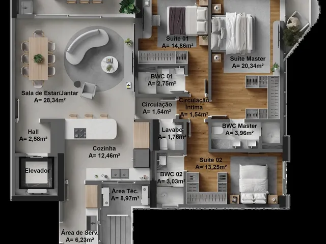 Imagem 6: Skyline Apartamento com 3 dormitórios