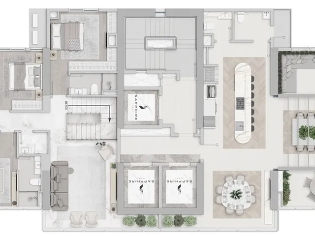 Imagem 3: Sapphire Tower Apartamento com 4 dormitórios