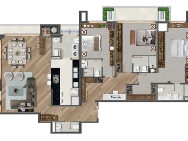 Imagem 9: DUOS Apartamento com 3 dormitórios