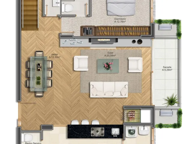 Imagem 12: DUOS Apartamento com 3 dormitórios