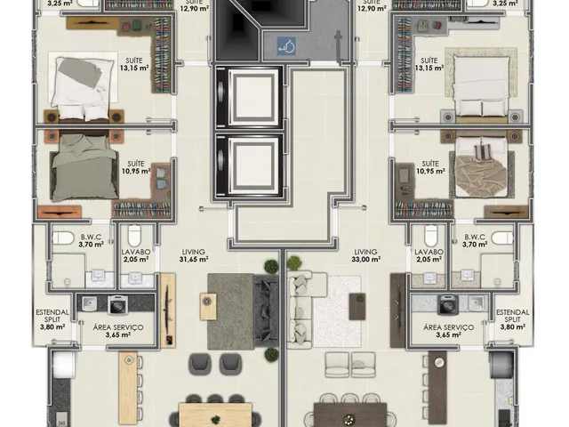 Imagem 3: Baruk Residence Apartamento com 3 dormitórios