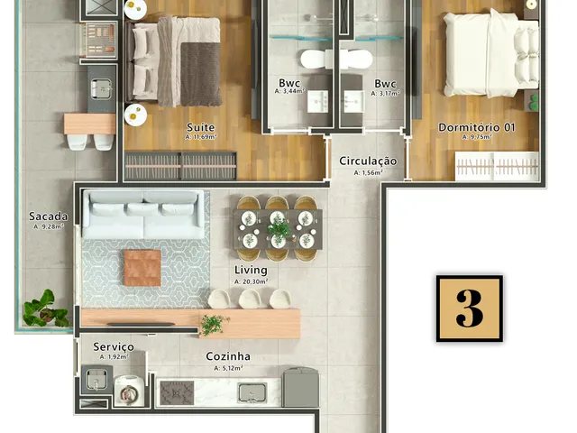 Imagem 3: New Castle Apartamento com 2 dormitórios