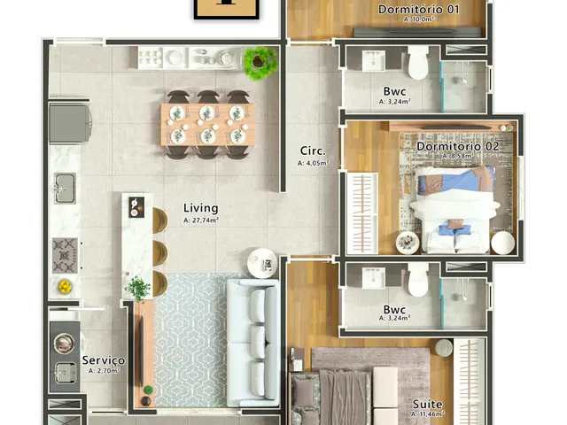 Imagem 5: New Castle Apartamento com 2 dormitórios