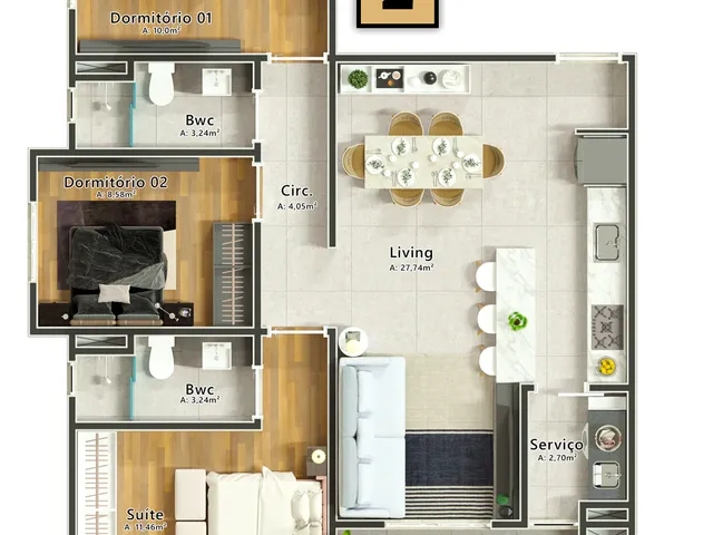 Imagem 6: New Castle Apartamento com 2 dormitórios