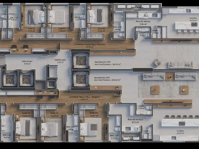 Imagem 2: Grand Luxury Apartamento com 4 dormitórios