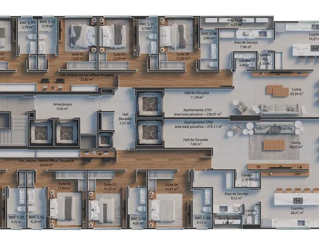 Imagem 4: Grand Luxury Apartamento com 4 dormitórios