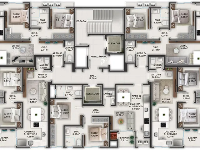 Imagem 3: Efrata Apartamento com 2 dormitórios