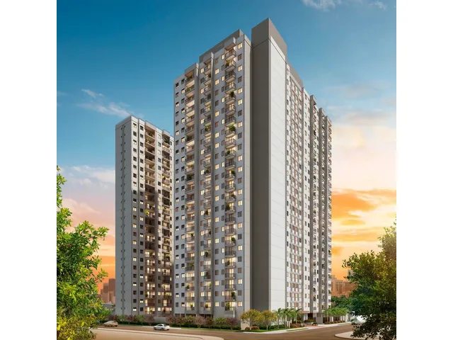 Imagem: O apartamento possui 2 Dormitórios, 1 Suíte, 2 Banheiros,