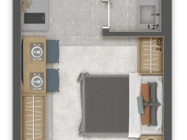 Imagem 2: Apartamento À Venda em São Paulo - Butantã: 3 Quartos, 1 Suíte, 2 Banheiros, 1 Vaga, 85,54M² de Área