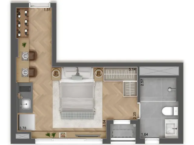 Imagem 3: Apartamento À Venda em São Paulo - Butantã: 3 Quartos, 1 Suíte, 2 Banheiros, 1 Vaga, 85,54M² de Área