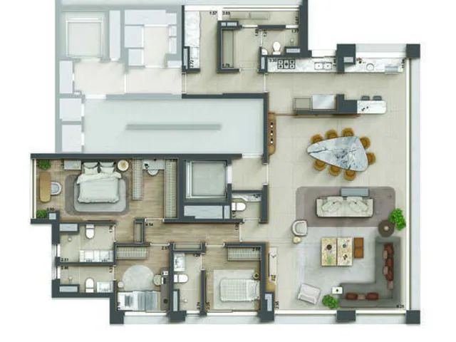 Imagem 3: Cobertura de luxo de 4 quartos e 4 suítes no Jardim América, São Paulo-SP - 276,64m²!