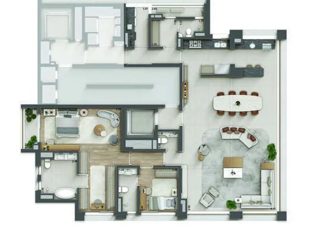 Imagem 4: Cobertura de luxo de 4 quartos e 4 suítes no Jardim América, São Paulo-SP - 276,64m²!