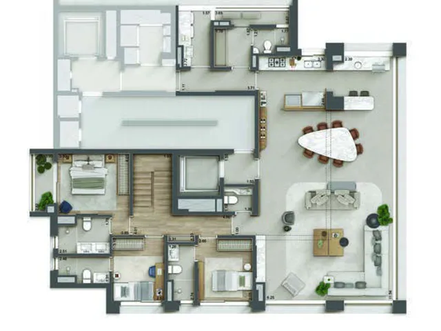 Imagem 5: Cobertura de luxo de 4 quartos e 4 suítes no Jardim América, São Paulo-SP - 276,64m²!