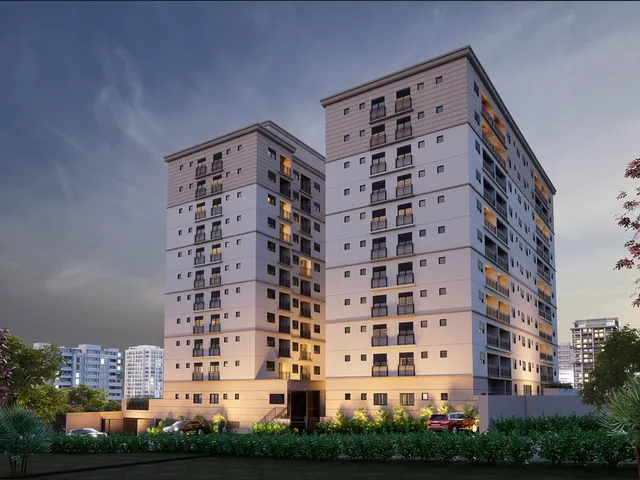 Imagem: O apartamento possui 2 Dormitórios, 1 Suíte, 2 Banheiros,