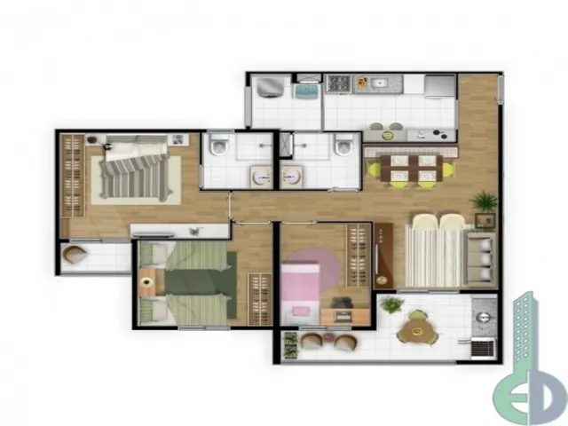 Imagem 4: Apartamento de 3 Quartos com Suíte e 2 Vagas no Condomínio Venturi - Centro, São Bernardo do Campo-Sp!