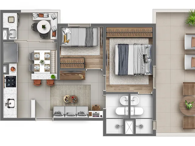 Imagem 13: Viva Itamaracá Apartamento com 2 dormitórios