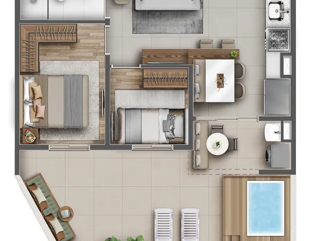 Imagem 14: Viva Itamaracá Apartamento com 2 dormitórios