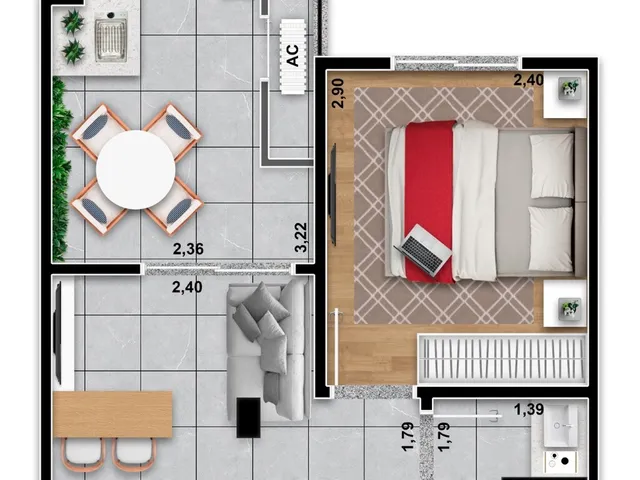 Imagem 7: Yees Tatuapé Apartamento com 2 dormitórios