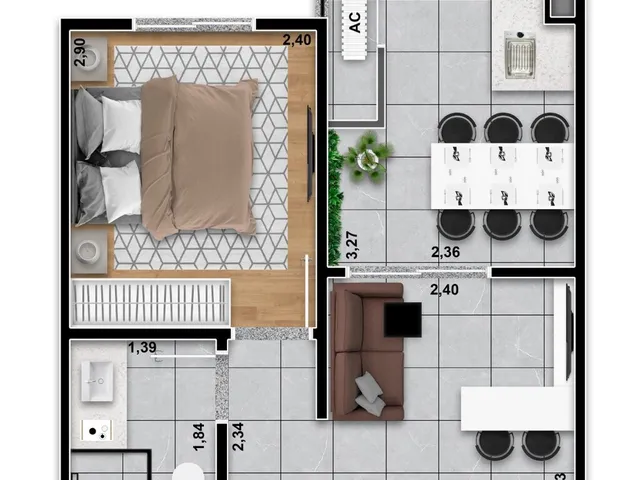Imagem 9: Yees Tatuapé Apartamento com 2 dormitórios