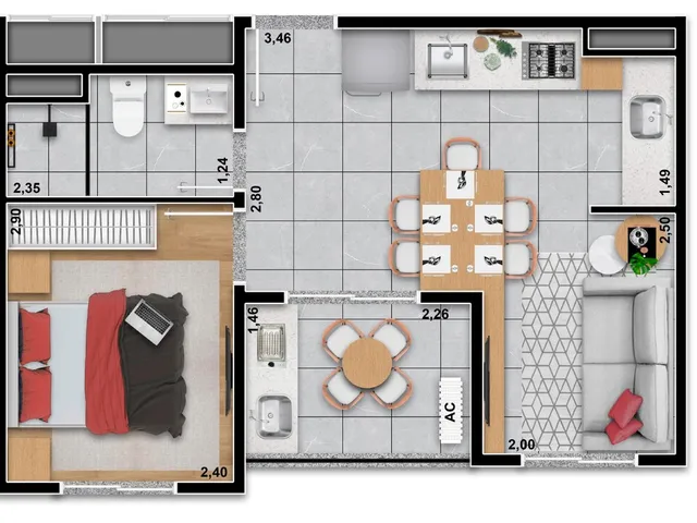 Imagem 11: Yees Tatuapé Apartamento com 2 dormitórios