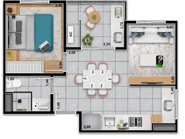 Imagem 12: Yees Tatuapé Apartamento com 2 dormitórios