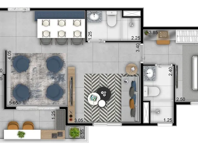Imagem 3: Vert Mbigucci Apartamento com 2 dormitórios