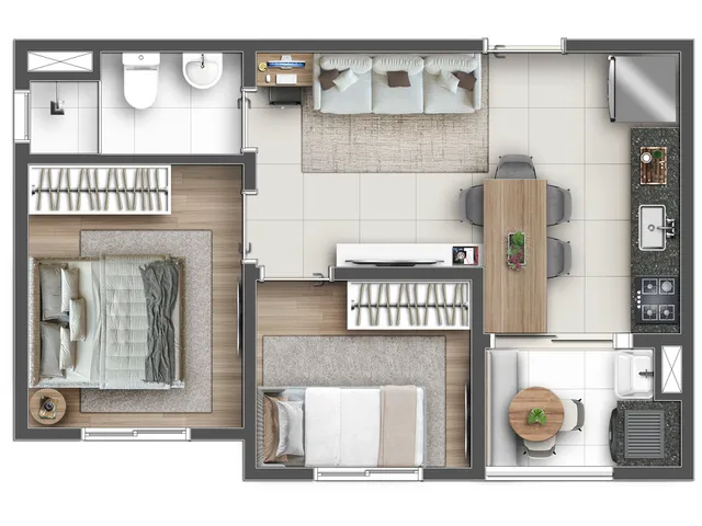 Imagem 3: Hug Vitality Apartamento com 2 dormitórios