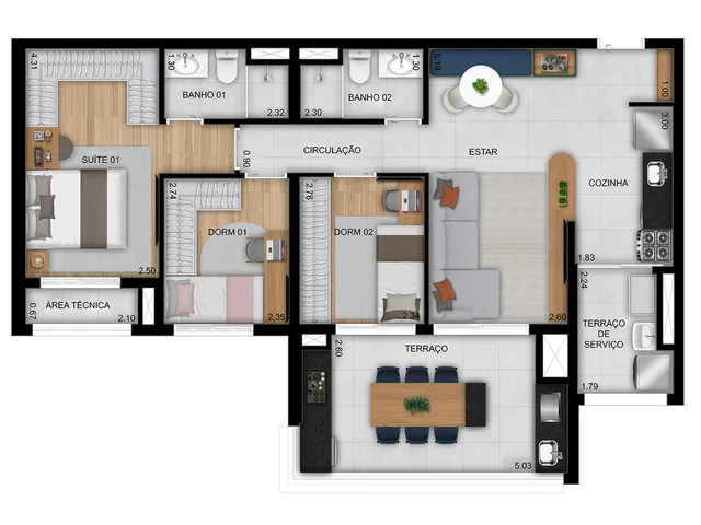 Imagem 7: Praça Diálogo Patriarca - Residencial