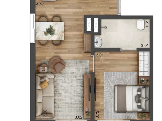 Imagem 5: Alberito - Nr Apartamento com 1 dormitório