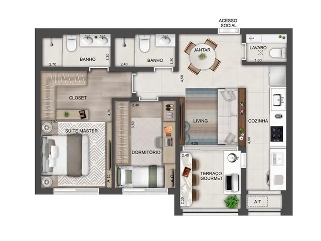 Imagem 2: Apartamento Residencial em São Paulo - Sp, Brooklin Paulista