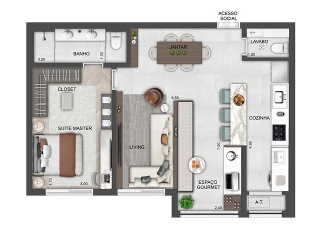 Imagem 3: Apartamento Residencial em São Paulo - Sp, Brooklin Paulista